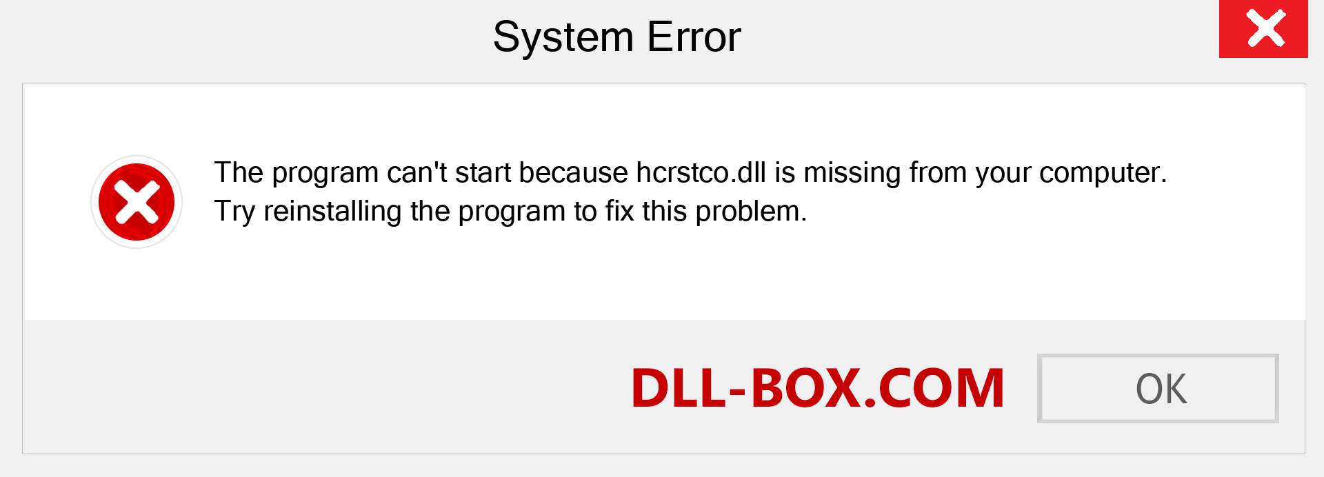  hcrstco.dll file is missing?. Download for Windows 7, 8, 10 - Fix  hcrstco dll Missing Error on Windows, photos, images